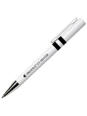 Plastic Pen Profile Ft Silver Retractable Penswith ink colour Black